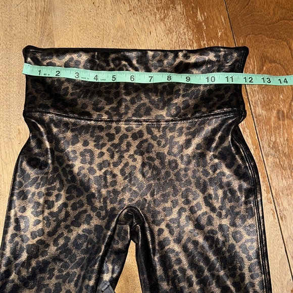 SPANX 20270R High Waist Faux Leather Leggings in Leopard Shine - Picture 5 of 12